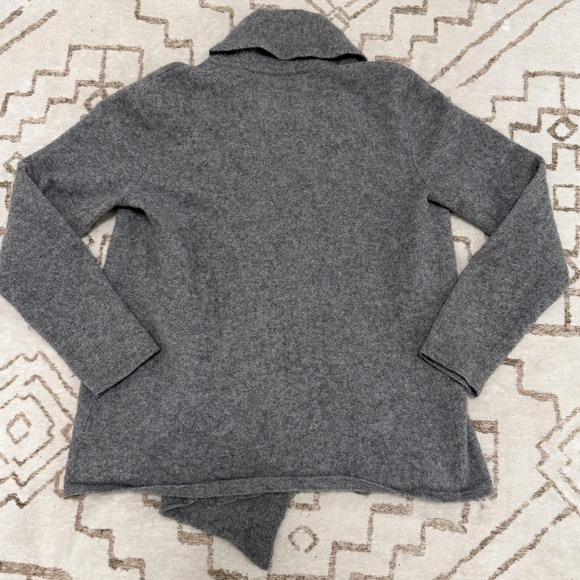 Neiman Marcus Sweater Womens Large Gray 100% Cashmere Open Front Cardigan - Picture 5 of 5